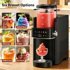 6-in-1 Slushie Machine, Ice Cream Maker and Margarita Machine,No Ice Needed, Self-Freezing with Rapid Chill, 6 Preset Modes and Automatic Cleaning, for Home, Party, Frozen Drinks, Frappe, Smoothie, Summer Must Have,tiktokshopsummersale