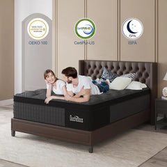 10"12"14" Twin Full Queen King Size Mattress in a Box Hybrid Spring Memory Foam, Medium Firm Ergonomic Mattress