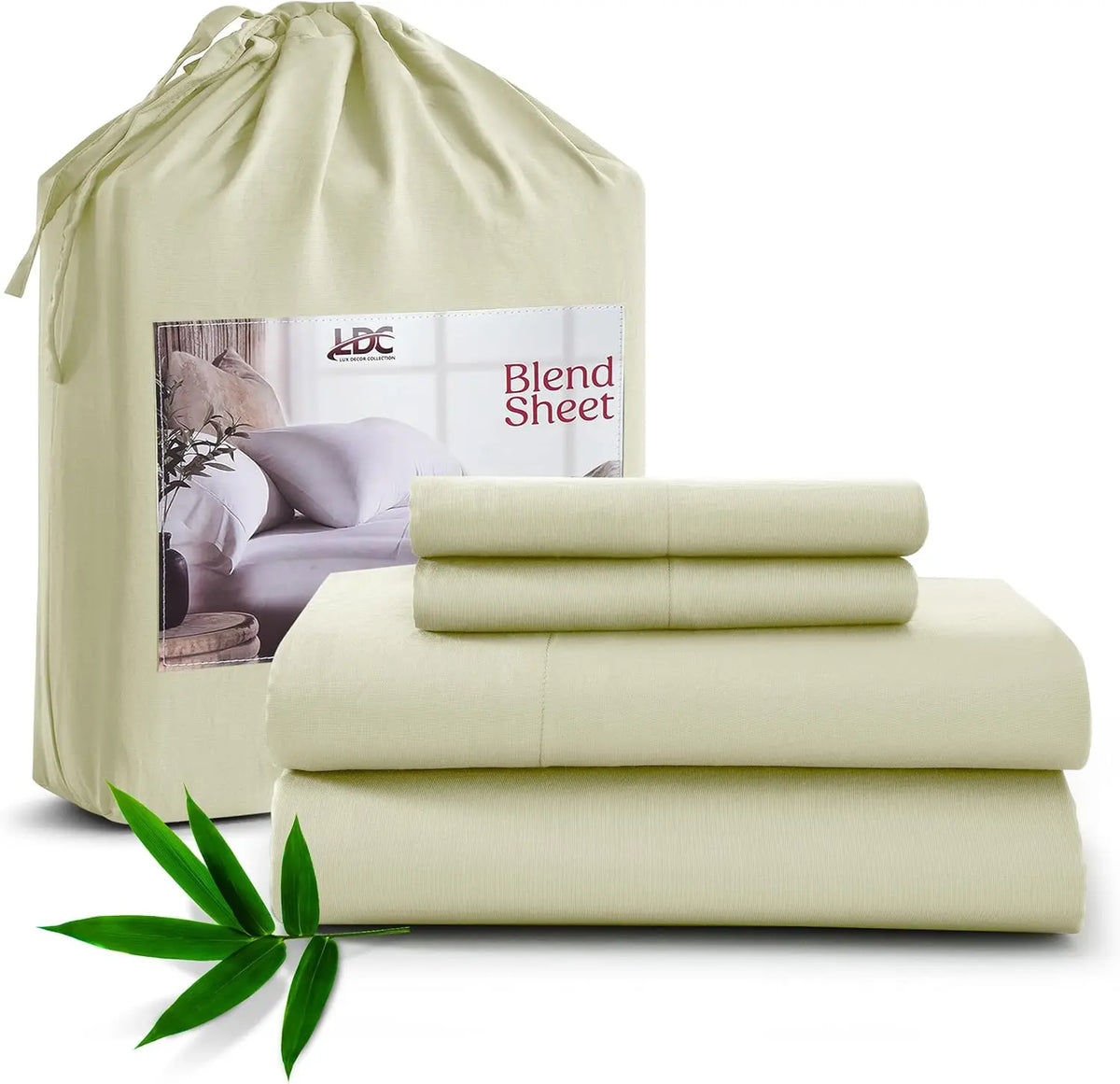 Lux Decor Bedsheet Set, Rayon Derived from Bamboo, Breathable & Soft, Hotel Luxury Silky Bedding