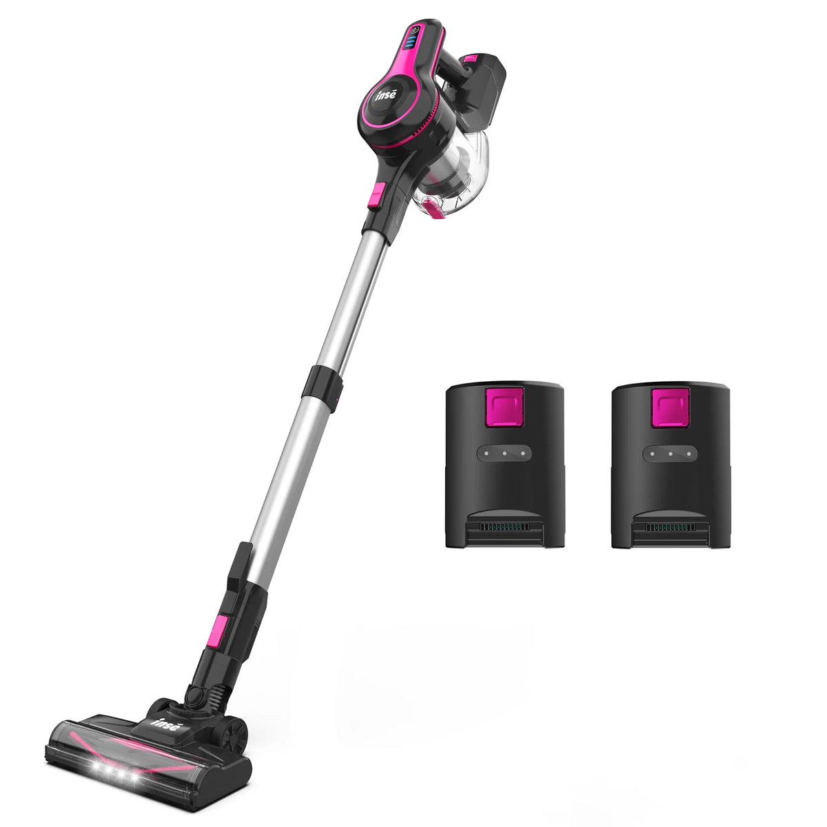 Green Lion Lite Cordless Vacuum Cleaner – 150W Stick Vacuum with Foldable Tube & LED Brush (Grey)