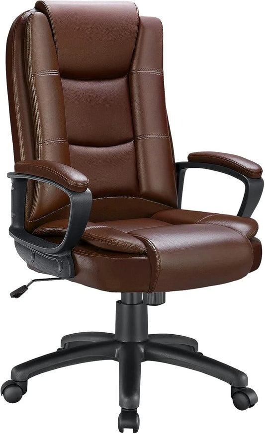 Adjustable High Back PU Leather Executive Office Chair – 360° Swivel Desk Chair