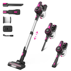Green Lion Lite Cordless Vacuum Cleaner – 150W Stick Vacuum with Foldable Tube & LED Brush (Grey)