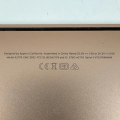 Apple MacBook Air 2020 13.3-Inch A2179 Intel Core i3 8GB RAM 256GB SSD Gold