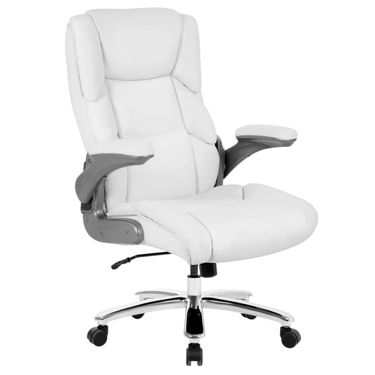 Big & Tall 400 lbs Executive Office Chair – Adjustable Leather Desk Chair with Armrests