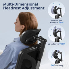 Big & Tall Ergonomic Office Chair – Reclining Heavy-Duty Desk Chair for Long Hours