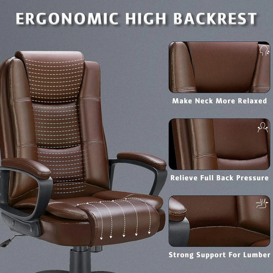 Big & Tall Executive Office Chair – High Back Ergonomic Computer Desk Chair