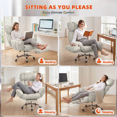 Big & Tall Executive Office Chair with Footrest – High Back Ergonomic Desk Chair