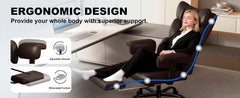 Big & Tall Executive Office Chair with Footrest – High Back Ergonomic Desk Chair