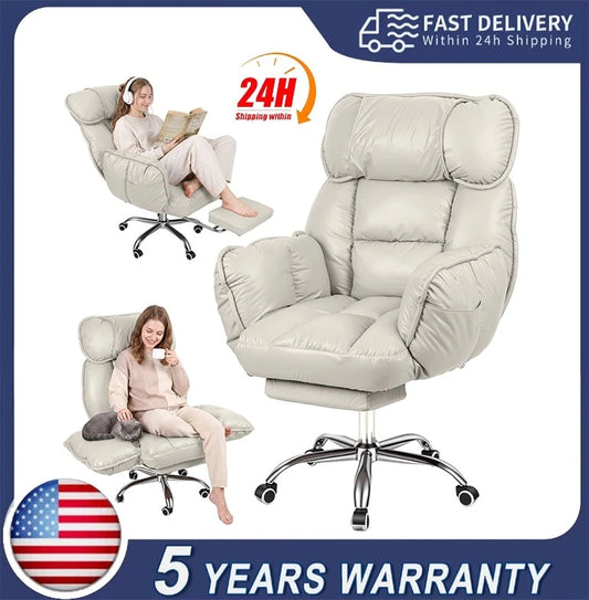 Big & Tall Executive Office Chair with Footrest – High Back Ergonomic Desk Chair