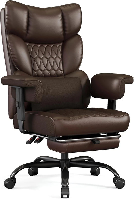 Big & Tall Executive Office Chair with Footrest – High Back Ergonomic Desk Chair