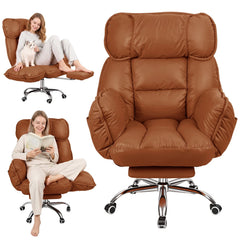 Big & Tall Executive Office Chair with Footrest – High Back Ergonomic Desk Chair