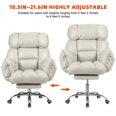 Big & Tall Executive Office Chair with Footrest – High Back Ergonomic Desk Chair