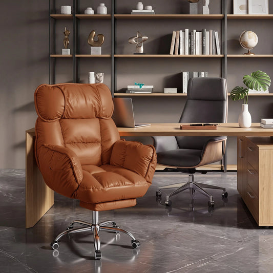 Big & Tall Executive Office Chair with Footrest – High Back Ergonomic Desk Chair