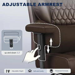 Big & Tall Executive Office Chair with Footrest – High Back Ergonomic Desk Chair