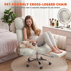 Big & Tall Executive Office Chair with Footrest – High Back Ergonomic Desk Chair