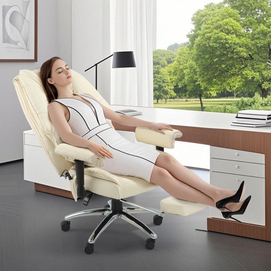 Big & Tall Massage Office Chair with Heat – 6-Point Vibration Reclining Ergonomic Desk Chair