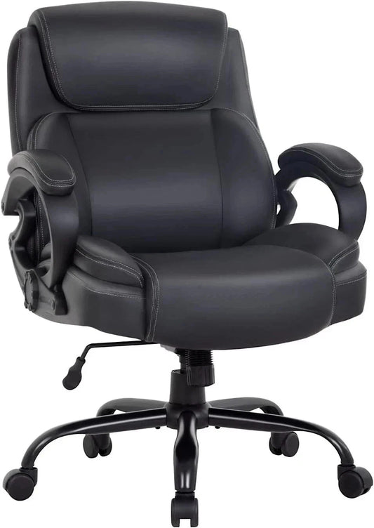 Big & Tall Office Chair 400 lbs – Wide Seat Ergonomic Desk Chair with Lumbar Support & Arms