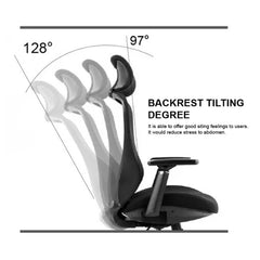 Black Ergonomic Mesh Office Chair – Adjustable Lumbar Support Swivel Desk Chair