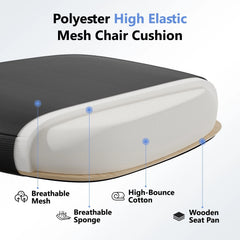 Black Ergonomic Mesh Office Chair with Lumbar Support – Computer & Desk Chair