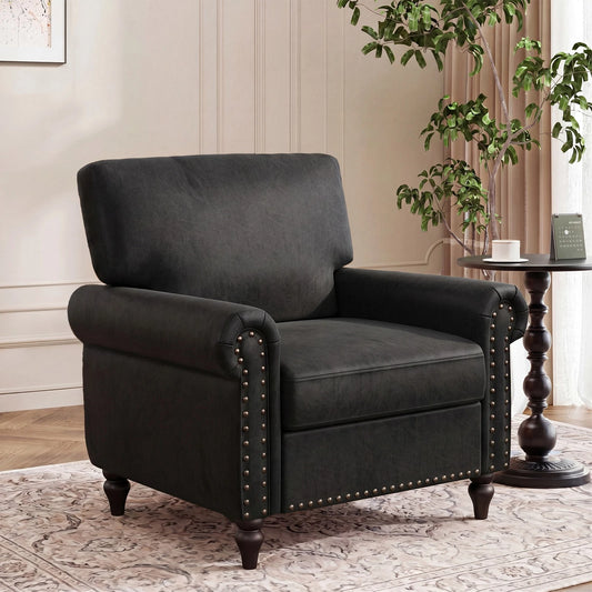 Mid-Century Modern Accent Chair, Upholstered Living Room Armchair, Easy Assembly