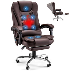 YODOLLA Ergonomic Reclining Office Chair with Heat & Massage – High Back Desk Chair