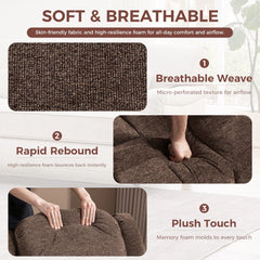 CANMOV 350 lb Manual Massage Recliner Chair with Heat, Storage & Cup Holders