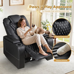 CANMOV Power Recliner Chair with USB Ports & Cup Holders, Home Theater Seating