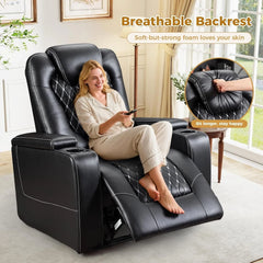 CANMOV Power Recliner Chair with USB Ports & Cup Holders, Home Theater Seating