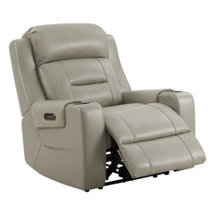 CHITA Genuine Leather Power Recliner Chair for Adults, Lay Flat Electric Recliner