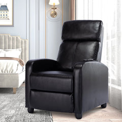 Canmov Massage Recliner Chair with 2 Vibrating Nodes, 160° Adjustable Manual Recliner, Black