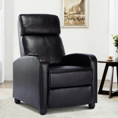 Canmov Massage Recliner Chair with 2 Vibrating Nodes, 160° Adjustable Manual Recliner, Black