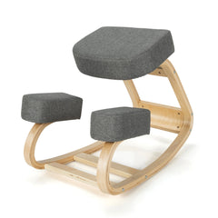 Costway Ergonomic Kneeling Chair – Rocking Office Stool for Better Posture, Grey
