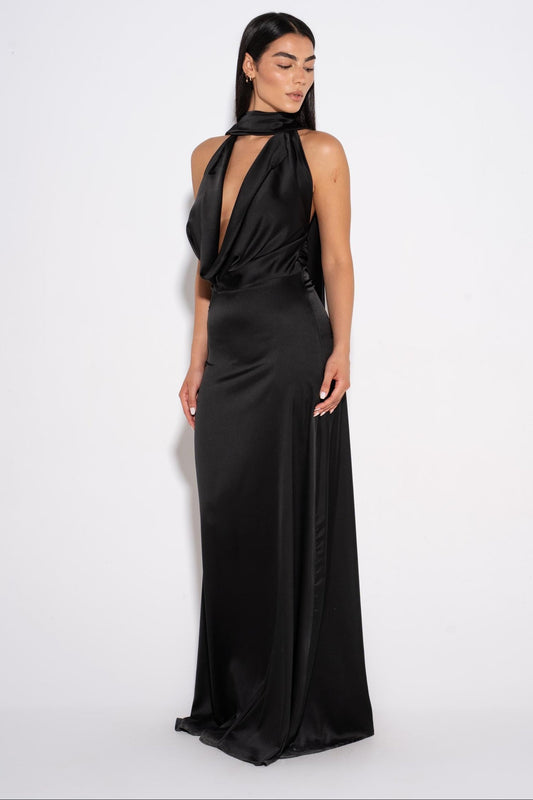 Glamour Evening Dress - Black