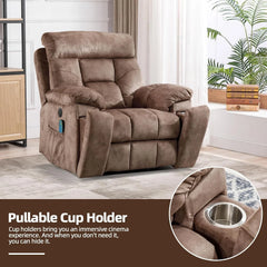 EBELLO Big & Tall Power Lift Recliner Chair with Massage & Heat for Elderly