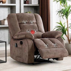 EBELLO Overstuffed Massage Recliner Chair with Heat & Massage for Living Room