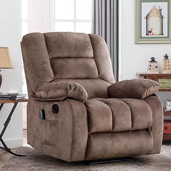 EBELLO Overstuffed Massage Recliner Chair with Heat & Massage for Living Room