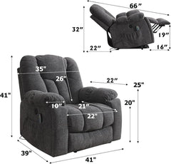 EBELLO Power Lift Recliner Chair with Massage & Heat, USB Ports & Cup Holders