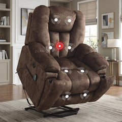 EBELLO Power Lift Recliner Chair with Massage & Heat, USB Ports for Elderly