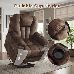 EBELLO Power Lift Recliner Chair with Massage & Heat, USB Ports for Elderly