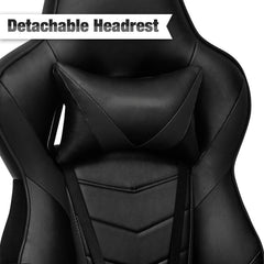 ELECWISH Ergonomic Gaming Chair with Footrest – Reclining Office Chair with Lumbar Support