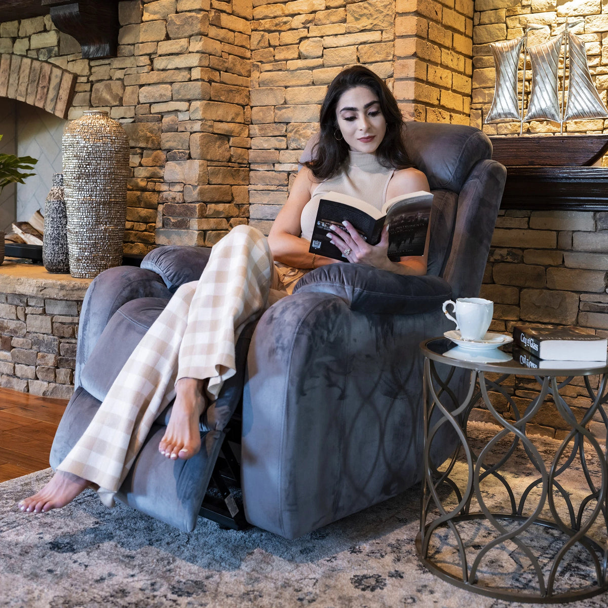 Electric Power Lift Recliner Chair with Stand Assist, Reclining Lift Chair for Living Room