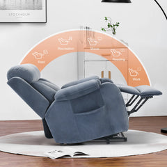 Electric Power Lift Recliner Chair with Stand Assist, Reclining Lift Chair for Living Room