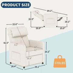 Electric Power Recliner Chair with Massage & Heat, Comfortable Reclining Sofa Chair