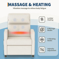 Electric Power Recliner Chair with Massage & Heat, Comfortable Reclining Sofa Chair