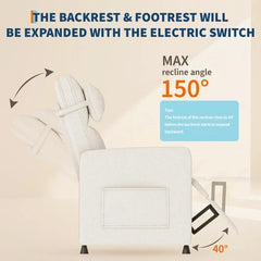 Electric Power Recliner Chair with Massage & Heat, Comfortable Reclining Sofa Chair