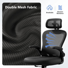 Ergonomic Executive Office Chair with Lumbar Support – High Back Mesh Desk Chair