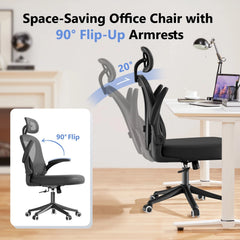 Ergonomic Executive Office Chair with Lumbar Support – High Back Mesh Desk Chair