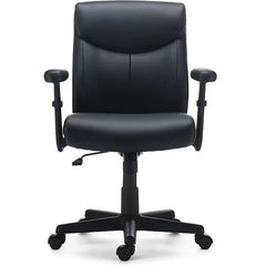 Ergonomic Faux Leather Task Chair – Adjustable Height Swivel Office Desk Chair