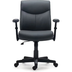 Ergonomic Faux Leather Task Chair – Adjustable Height Swivel Office Desk Chair