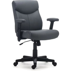 Ergonomic Faux Leather Task Chair – Adjustable Height Swivel Office Desk Chair